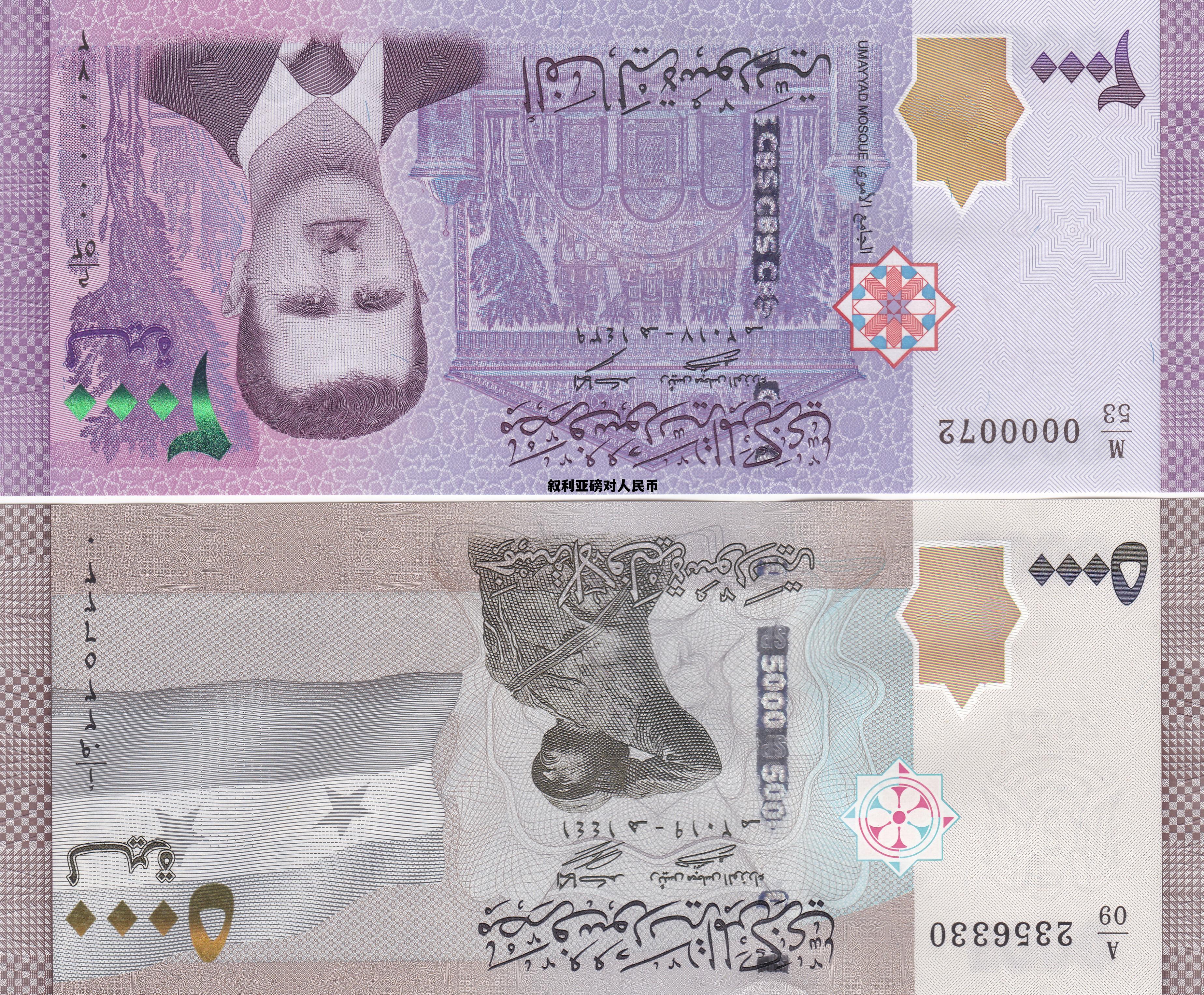 叙利亚镑增发5000，叙利亚磅对人民币